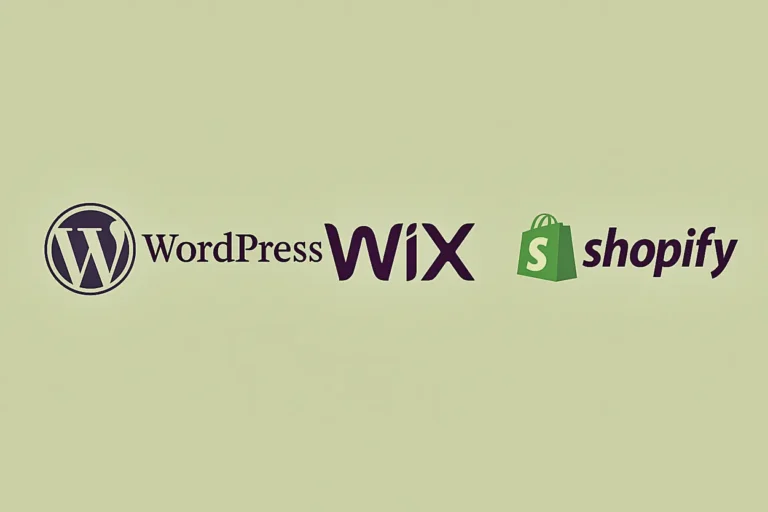 wordpress wix shopify
